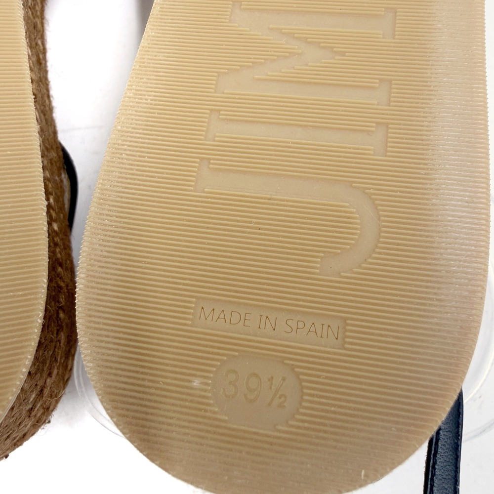 Jimmy Choo Drive 60 Espadrille Wedge Sandals Black Nappa Leather Sz 39.5 / 9.5 - Picture 9 of 10